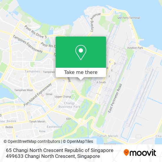 65 Changi North Crescent Republic of Singapore 499633 Changi North Crescent map
