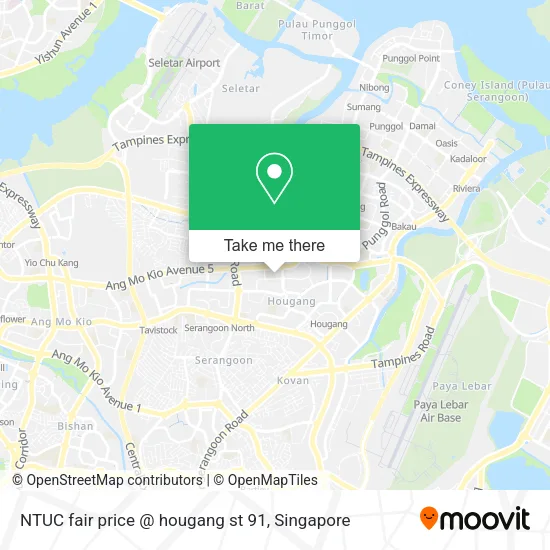 NTUC fair price @ hougang st 91 map