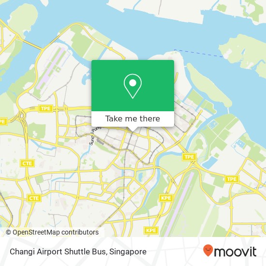 Changi Airport Shuttle Bus map