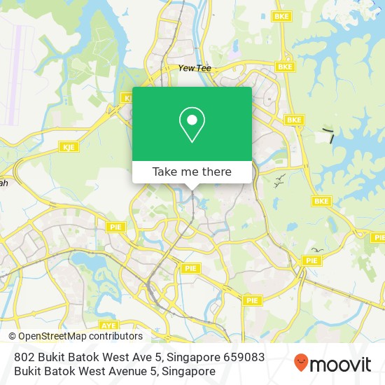 802 Bukit Batok West Ave 5, Singapore 659083 Bukit Batok West Avenue 5地图