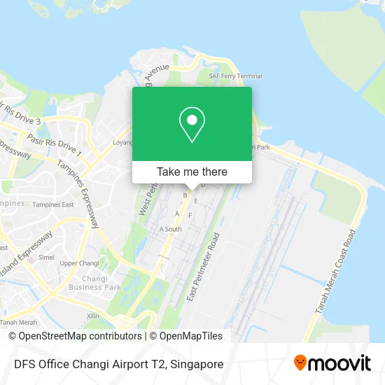 DFS Office Changi Airport T2 map