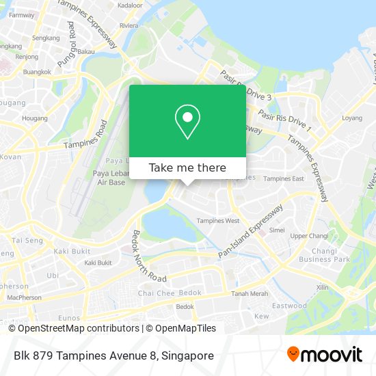 Blk 879 Tampines Avenue 8 map