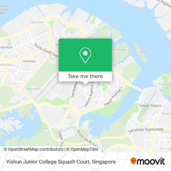 Yishun Junior College Squash Court map