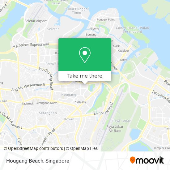 Hougang Beach map