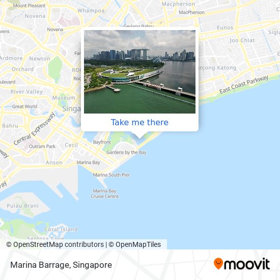 Marina Barrage map