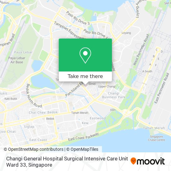 Changi General Hospital Surgical Intensive Care Unit Ward 33 map