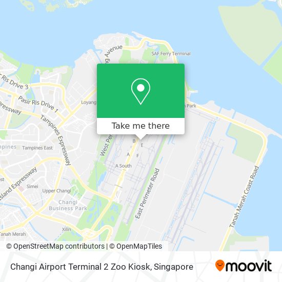 Changi Airport Terminal 2 Zoo Kiosk map