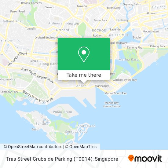 Tras Street Crubside Parking (T0014) map