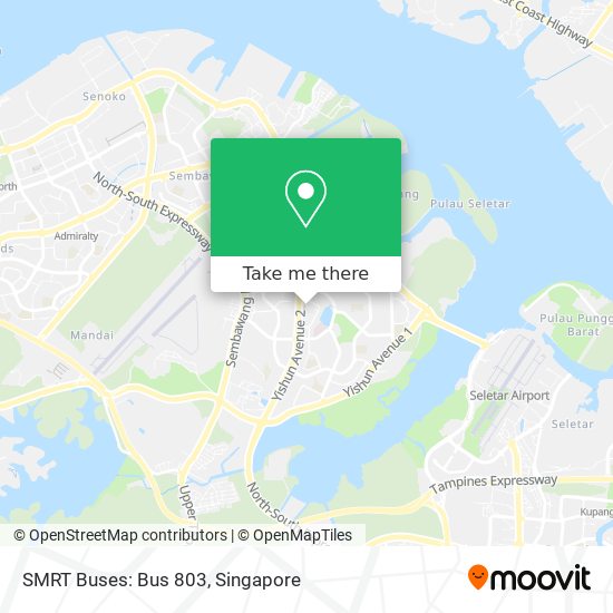 SMRT Buses: Bus 803 map