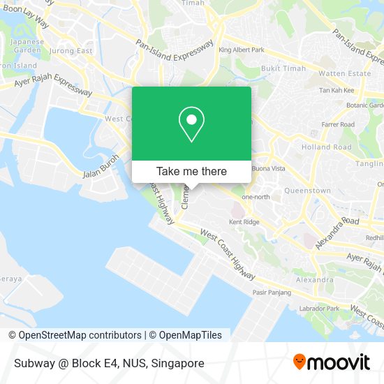 Subway @ Block E4, NUS map