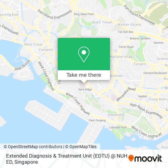 Extended Diagnosis & Treatment Unit (EDTU) @ NUH ED map