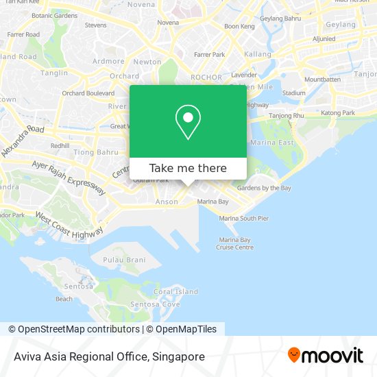 Aviva Asia Regional Office map