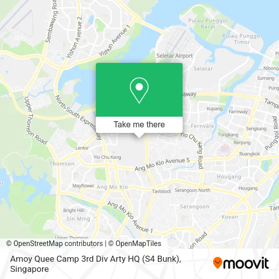 Amoy Quee Camp 3rd Div Arty HQ (S4 Bunk) map