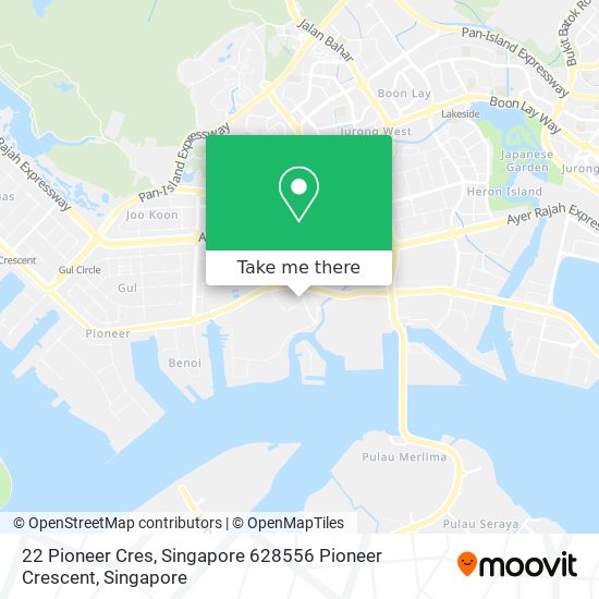22 Pioneer Cres, Singapore 628556 Pioneer Crescent map