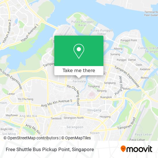 Free Shuttle Bus Pickup Point map