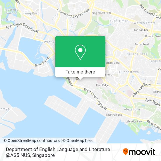 Department of English Language and Literature @AS5 NUS map