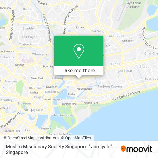 Muslim Missionary Society Singapore " Jamiyah " map