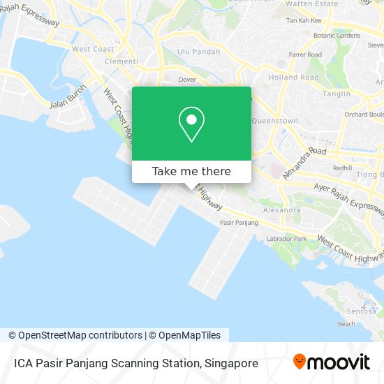 ICA Pasir Panjang Scanning Station map