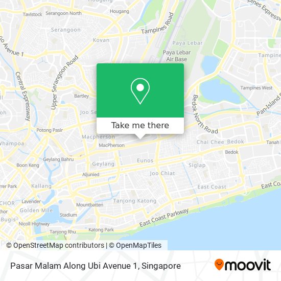 Pasar Malam Along Ubi Avenue 1 map