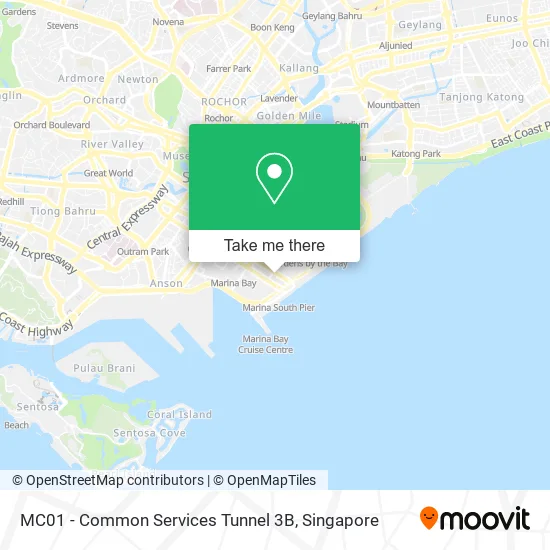 MC01 - Common Services Tunnel 3B map