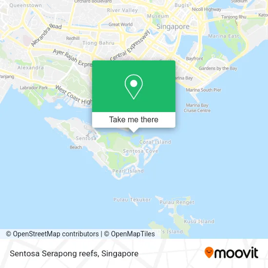 Sentosa Serapong reefs map