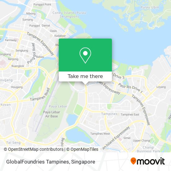 GlobalFoundries Tampines地图