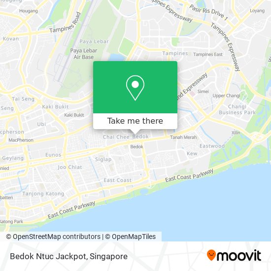 Bedok Ntuc Jackpot map