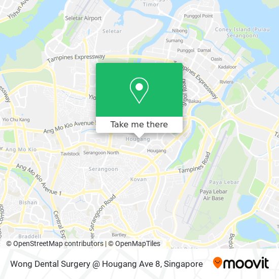 Wong Dental Surgery @ Hougang Ave 8 map