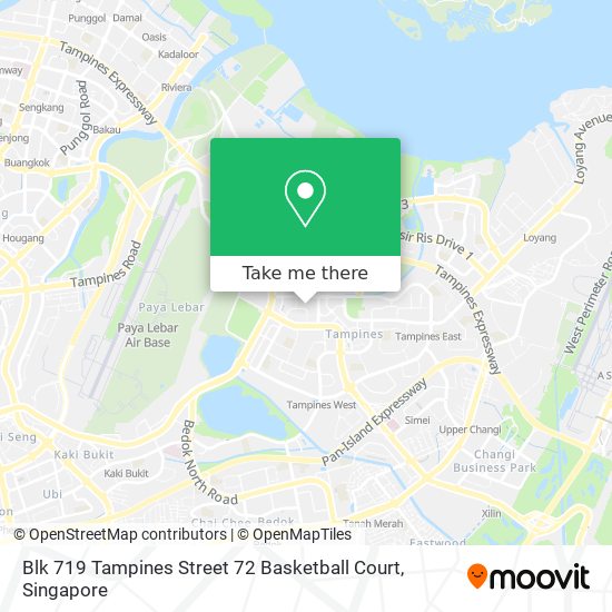 Blk 719 Tampines Street 72 Basketball Court map