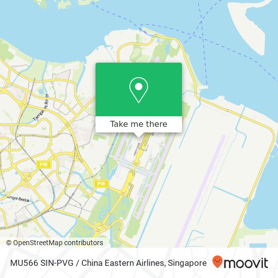 MU566 SIN-PVG / China Eastern Airlines地图