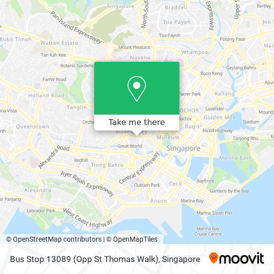 Bus Stop 13089 (Opp St Thomas Walk) map