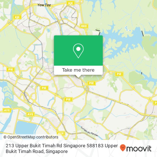 213 Upper Bukit Timah Rd Singapore 588183 Upper Bukit Timah Road map