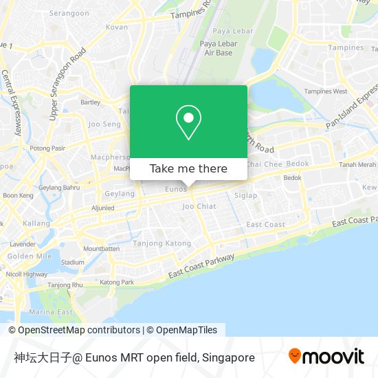 神坛大日子@ Eunos MRT open field map