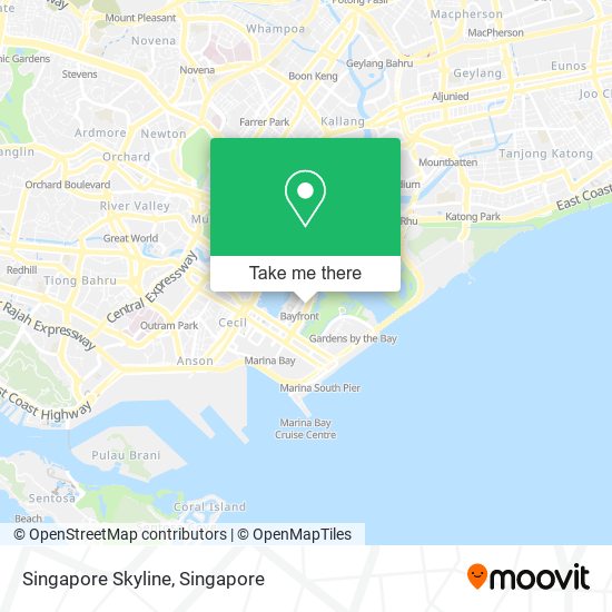 Singapore Skyline map