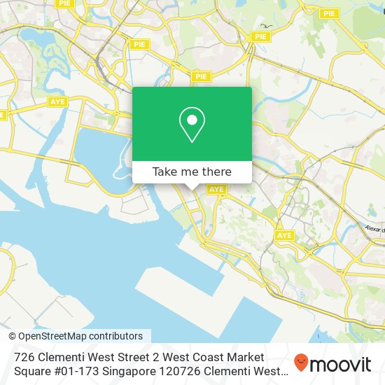 726 Clementi West Street 2 West Coast Market Square #01-173 Singapore 120726 Clementi West Street 2 map