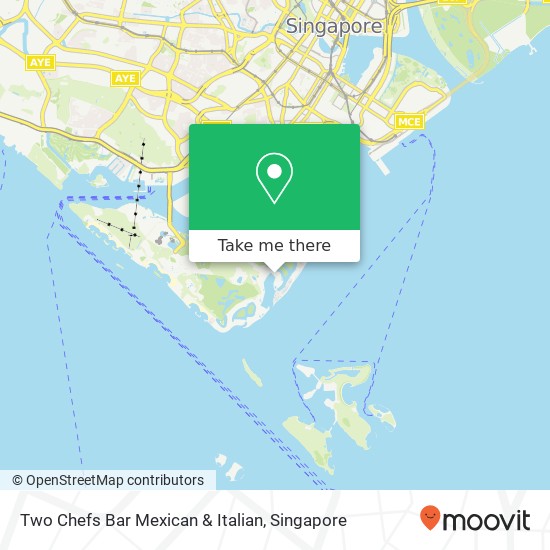Two Chefs Bar Mexican & Italian, #01-11 Ocean Way Singapore map