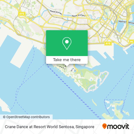Crane Dance at Resort World Sentosa map