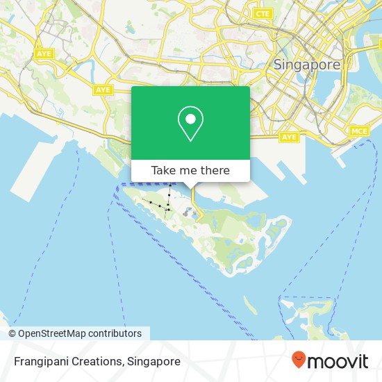 Frangipani Creations, Sentosa Broadwalk Singapore map