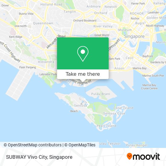 SUBWAY Vivo City map