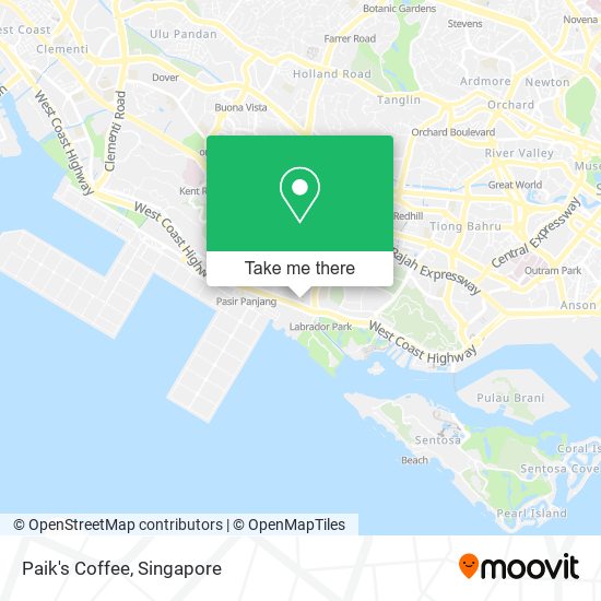 Paik's Coffee map