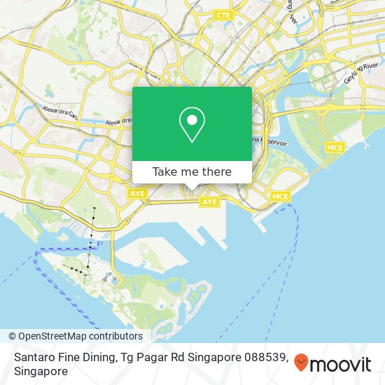 Santaro Fine Dining, Tg Pagar Rd Singapore 088539 map