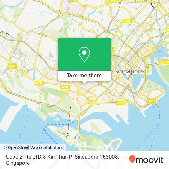 Ucoolz Pte LTD, 8 Kim Tian Pl Singapore 163008地图