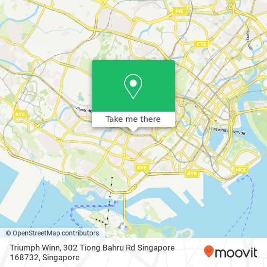Triumph Winn, 302 Tiong Bahru Rd Singapore 168732地图