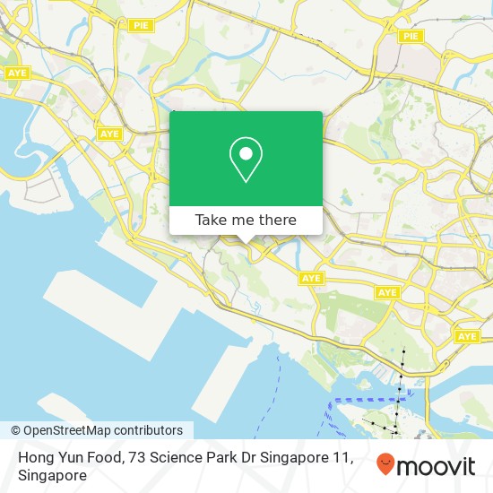 Hong Yun Food, 73 Science Park Dr Singapore 11地图