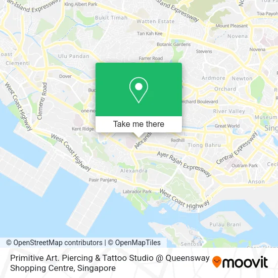 Primitive Art. Piercing & Tattoo Studio @ Queensway Shopping Centre map