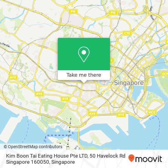 Kim Boon Tai Eating House Pte LTD, 50 Havelock Rd Singapore 160050 map