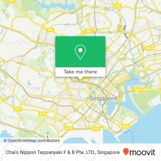 Chai's Nippon Teppanyaki F & B Pte. LTD., 313 Orchard Rd Singapore 238895地图