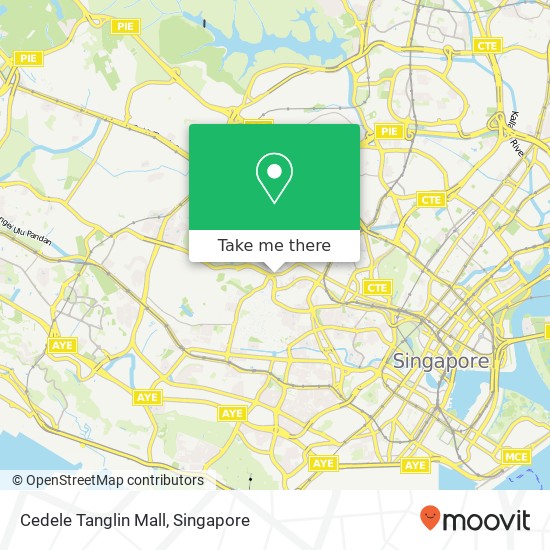 Cedele Tanglin Mall, Singapore map