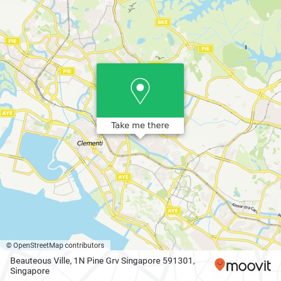 Beauteous Ville, 1N Pine Grv Singapore 591301 map