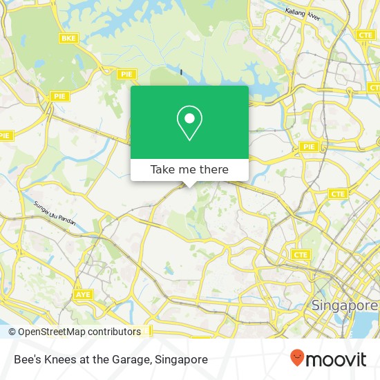 Bee's Knees at the Garage, Cluny Park Singapore 259622 map